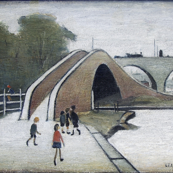 L.S. Lowry - A Footbridge